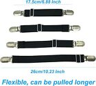 Adjustable Bed Sheet Fasteners 4pcs  Elastic Straps Clips  Grippers For Mattress