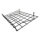2 Pc Gloss Black 24   X 15   Wire  Grid Shelf W  Lip Shelves Gridwall Display
