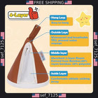 Alvababy 4 Pcs Baby Boy Pee Covers  4-layer Reusable Diaper Changing Shields