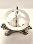 Vintage Godinger Silver Plate Tripod Pedestal Stand Bowl Holder Riser Rococo