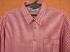 Traditional German Oktoberfest Shirt Alphorn Trachten Red Check Cotton  l 
