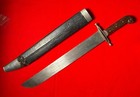 Original Antique Austrian Ww1 Short Sword Large Knife With Scabbard