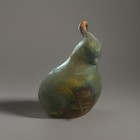 Quail Raku Bird Figurine Iridescent Green By Jeremy Diller Southwestern Bird