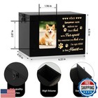 Pet Urns For Dog Or Cat Ashes  Wooden Funeral Cremation Urns With Photo Frame