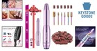 Portable Usb Electric Nail Drill Kit With Iridescent Bits