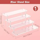 Acrylic Display Riser Stand Shelf Clear 4 Tier Cupcake Stand Perfume Display Hol