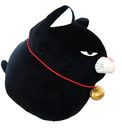 Amuse Higemanjyu Black Cat Plush Bell Kawaii Stuffed Animal Toy Japan Large