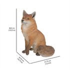 Life Like Fox Sitting Garden Statue Decoration Home Animal Sculpture Wildlife