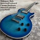 Usa Shipment Lp Glossy Blue Maple Top Electric Guitar Hh Pickups 