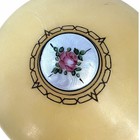  Vintage Vanity Powder Jar Etched Glass Lucite Lid Round Trinket Dish Bathroom