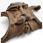 Architectural Green Man Gothic French Carved Wood Wooden Vintage Wall Art Piece 