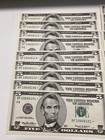 Error Ink 20 Of Cons 1999  5 Dollar Trinary Star Notes 10606101 10 1 6 Unc Rare   