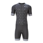 Men Triathlon Trisuit Cycling Running Swimming Jumpsuit Tri Skinsuit Gel Padded