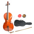 4 4 Retro Cello Case Bow Rosin Set Lightweight Durable Basswood Gift New