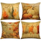 Fall 18x18 Throw Pillow Covers Set Of 4  Watercolor 18  X 18   pack Of 4 
