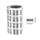 9001 To 9999 Consecutive Number Stickers Inventory Label Black Numbers
