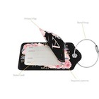2 Pcs Pu Leather Luggage Tag For Suitcases With Privacy Shield And Letter-a