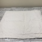 2 Pottery Barn White Matelasse Shams Standard Pillow Floral Quilted Textured