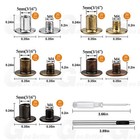 100 Set Chicago Screws For Leather Assorted 5 Color M4 Leather Rivets Screw Kit 