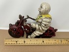 Michelin Tire Guy Man Figure On A Motorcycle Cast Iron Set