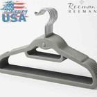 High Quality Gray Velvet Hangers Non-slip Felt Clothe Hangers 20 40 60 80 100 Pk