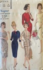 Vintage Original 1950s Vogue One-piece Dress W  Removable Tunic Pattern 9988