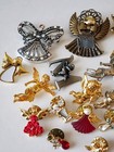 Guardian Angel Cherub Lapel Pin Brooch Gold silver Tone Religious Lot Of 30