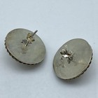 Vintage 925 Mexican Silver Taxco Button Earrings Tf-91 Rope Border Studs