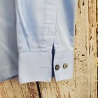 Boy s Size 12 Calvin Klein Blue Sateen Long Sleeve Button Down Dress Shirt Euc