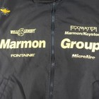 Vintage Bomber Jacket Mens Large Black Racing Embroidered Bees Usa 90s Retro