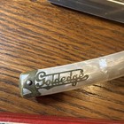 Dubl Duck Goldedge Straight Razor Round Point Pearl-look Handle W Box Pearlduck