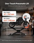 Vevor Motorcycle Jack Lift 1500lb Pneumatic Motorcycle Jack Removable Workbench