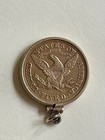 Us 1901-s Gold  5 Liberty Head Half Eagle Coin Pendant  Set In 14k Gold