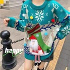 3d Santa Claus Plush Ugly Christmas Sweater Funny Xmas Jumper Pom Pom Unisex   