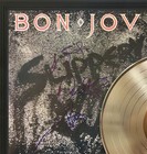 Bon Jovi  Framed Black Wood Reproduction Signature Gold Lp Display