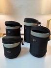 Four  4  Lowepro Lens Cases  Nylon  Zippered Sizes 1   1m   1w   2s