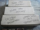 Vintage Lot Of 3 Boxes Of Sports Trading Cards     football  Basketball  Hockey 