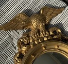 Vintage Syroco Eagle Convex Federal Style Mirror 4410 Porthole 16    Gold