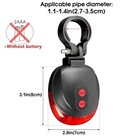 1pcs Bicycle Led Taillight 5 Led 2 Laser Waterproof Rear Bike Safety Light