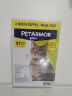 Petarmor Plus For Cats Over 1 5 Lbs  Flea   Tick Prevention  8 doses Free       