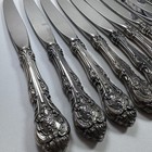 10 Gorham Sterling Silver King Edward Dinner Knives Knife Set 8-7 8    No Monogram