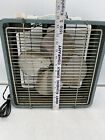 Vintage Mcgraw Edison Zero Metal Turquoise 3 Speed Box Fan 15  Model 12496 Works
