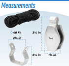 Extension Ladder Rope   Pulley Kit Compatible With Werner Aluminum Extension Lad