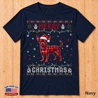 Funny Chihuahua Dog In Ugly Christmas Sweater And Santa Hat T-shirt