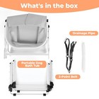Portable Foldable Elevated Dog Bathtub 5 Height Adjustable For S M Large Pets