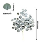 Frosted Green 4 Stems 25  Silk Eucalyptus Leaves Artificial Greenery Party