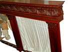 Hand Carved Solid Mahogany Acanthus Fireplace Mantle Firewood Home Decor