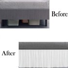 3 Side Solid White Split  open Corner  Ruffled Bed Skirt  700 Tc Egyptian Cotton