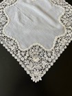 Antique  Lace - Circa 19thc  Beautiful Brussels Lace Handkerchief