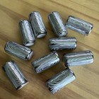 10 Silver And White Fun Cylinder Electroplated Glass Column Beads-20 X 10mm  Diy